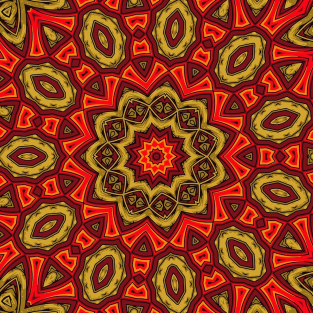 Abstracte feestelijke kleurrijke bloemen mandala vector etnische boho patroon