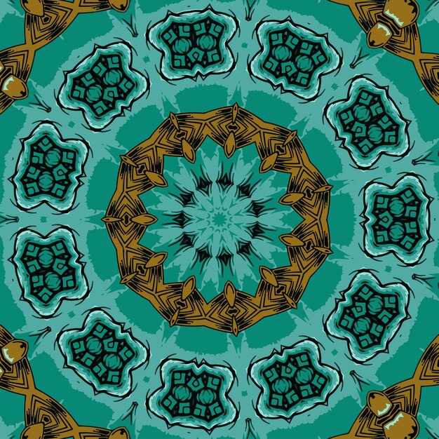 Abstracte feestelijke kleurrijke bloemen mandala vector etnische boho patroon