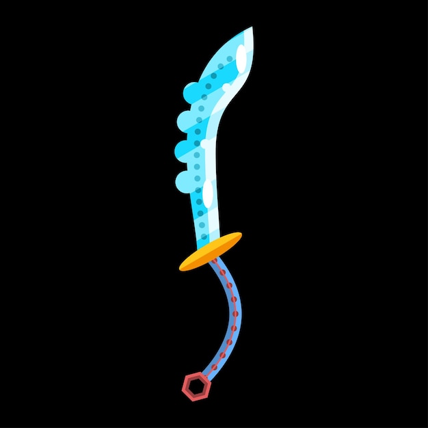 Abstracte Flat Sword Blade Wapen Oorlog Logo Vector Design Stijl Pictogram Symbool Teken Voor Games
