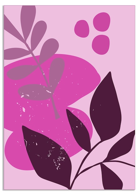 Abstracte florale muurkunst vector lente bloem achtergrond