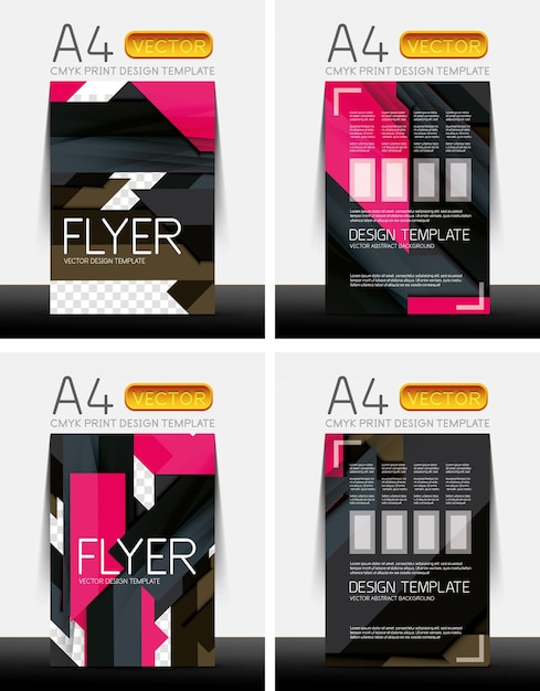 Vector abstracte flyer brochure sjablonen set