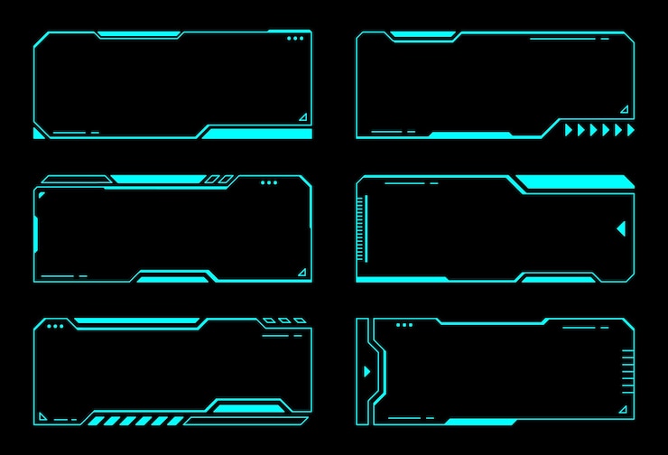 Vector abstracte frames technologie futuristische interface hud vector design