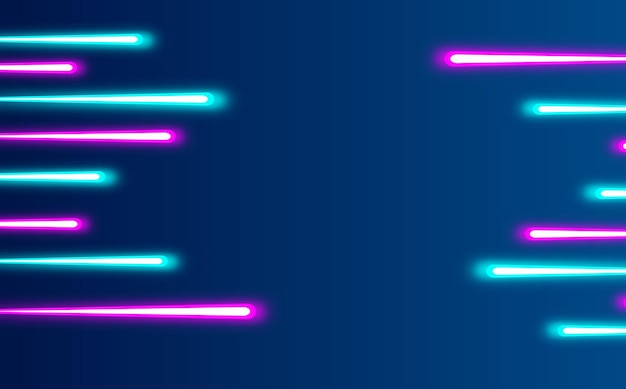 Vector abstracte futuristische achtergrond met gloeiend lichteffect. banner in blauwe en roze neonkleur