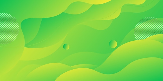 Abstracte gekleurde achtergrond met groene golven en cirkelpatroonontwerp voor de omslag van een boekbrochure