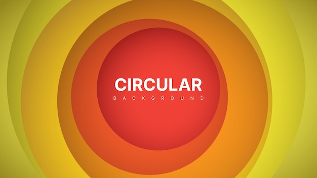 abstracte gele en rode cirkelvormige achtergrondvectorillustratie