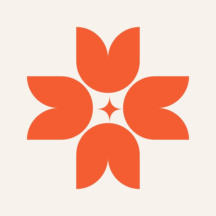 Abstracte geometrie bloem plat ontwerp