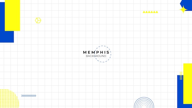 Vector abstracte geometrische achtergrond met memphis elementen retro stijl