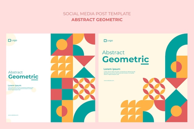 Abstracte geometrische achtergrond, post op sociale media