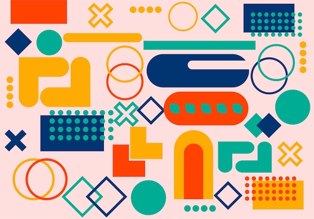 Abstracte geometrische achtergrond Template ontwerp met de eenvoudige vorm van cirkels