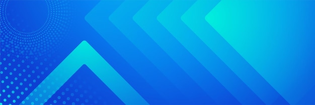 Abstracte geometrische blauwe brede achtergrond banner layout design Bedrijfspresentatie banner met blauwe geometrische vorm Blauwe abstracte vector lange banner Minimale achtergrond met kopieerruimte voor tekst