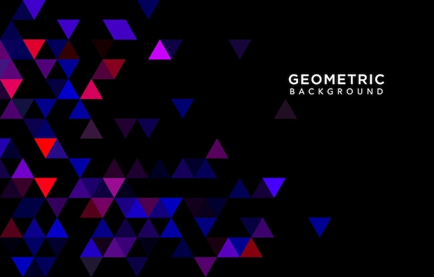 Abstracte geometrische donkere achtergrond met driehoeksvormen