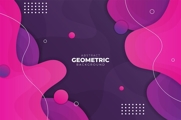 Abstracte geometrische dynamische vorm overlappende zachte gradiënt paars roze achtergrond banner concept