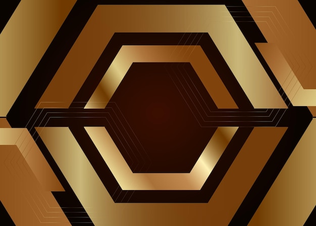 Abstracte geometrische gouden kleur vector ontwerp achtergrond