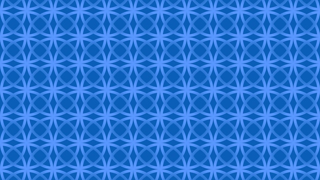 Abstracte geometrische gradiënt cirkelvormige bladvormige elementen blauwe kleuren ornamentele stijl bannerpatroon