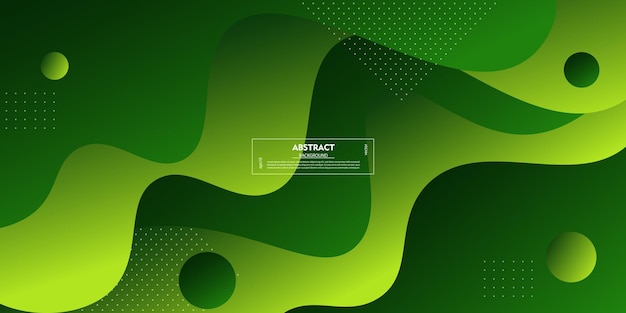 Abstracte geometrische groene golf met 3D-weergave achtergrond illustratie en eenvoudig patroon Moderne