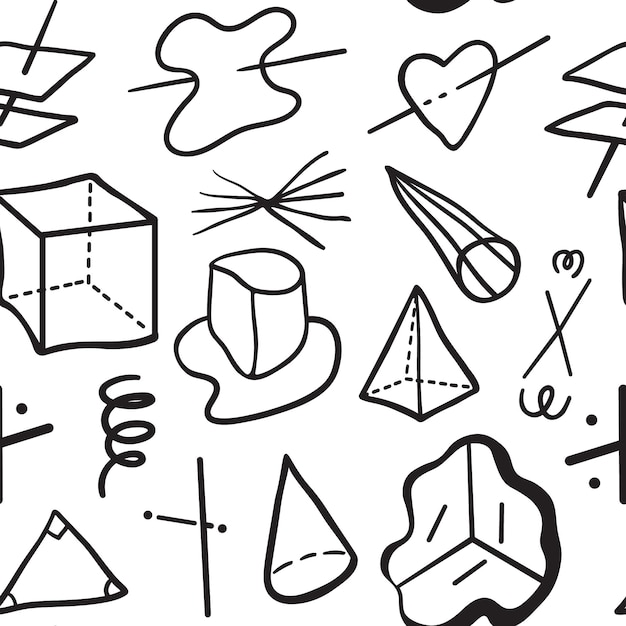 Abstracte geometrische objecten in lijnstijl eenvoudige geometrische vorm sabstract graphic
