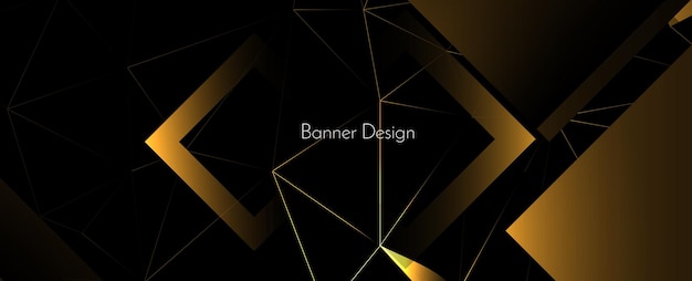 Abstracte geometrische patroon gouden elegante moderne banner vector