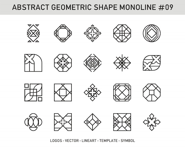 Abstracte geometrische pictogrammen collectie