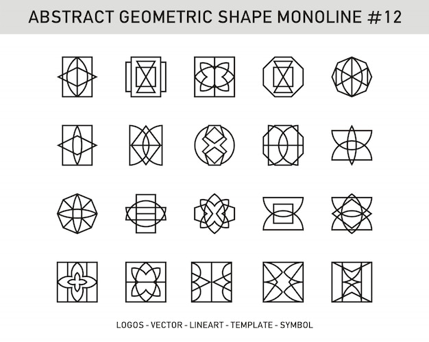 Vector abstracte geometrische pictogrammen collectie