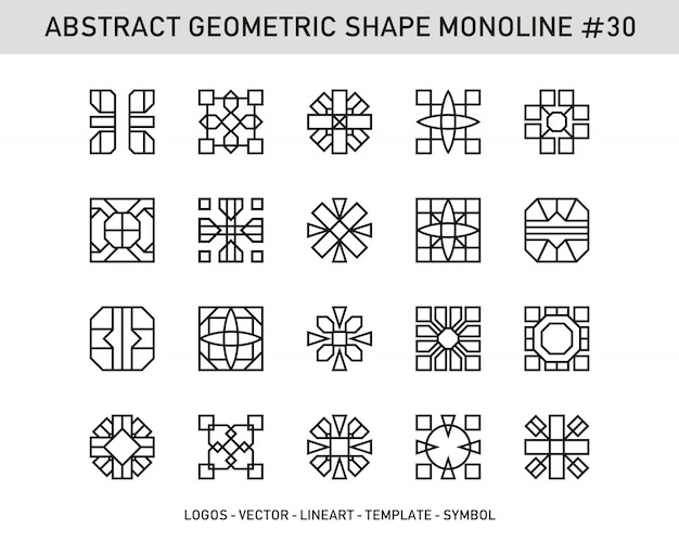 Abstracte geometrische pictogrammen collectie