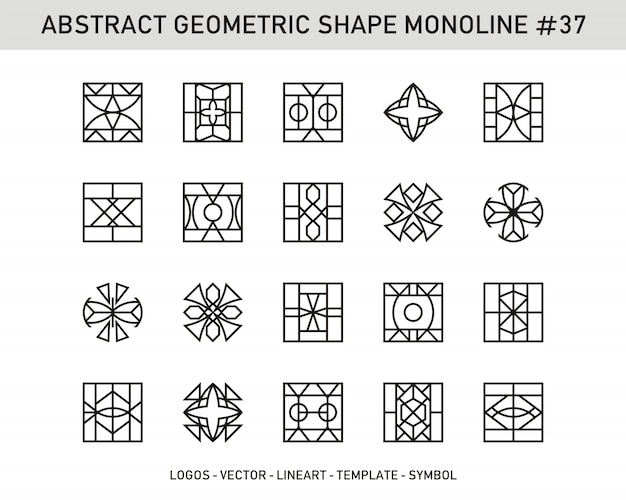 Abstracte geometrische pictogrammen collectie