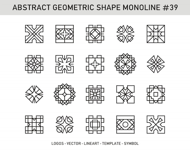 Abstracte geometrische pictogrammen collectie