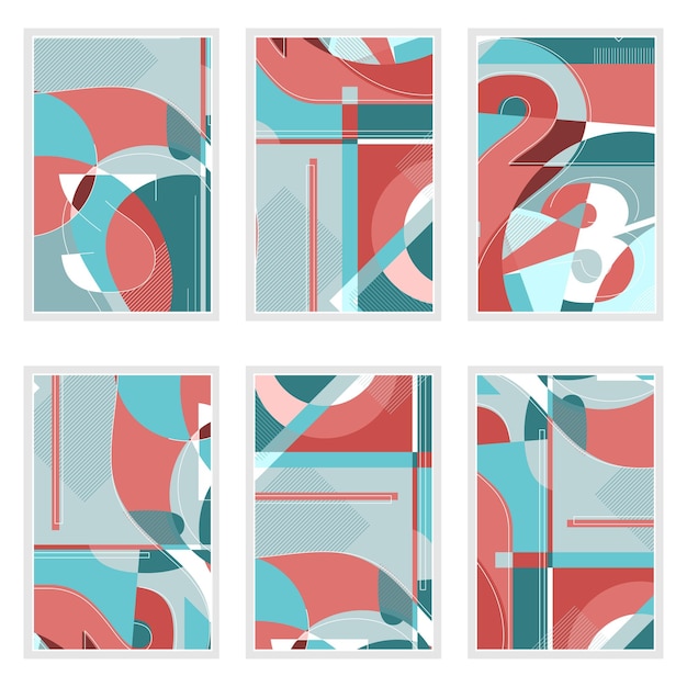 Vector abstracte geometrische posters set