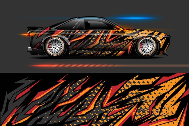 Abstracte geometrische Racing achtergrond voor vinyl wrap en sticker