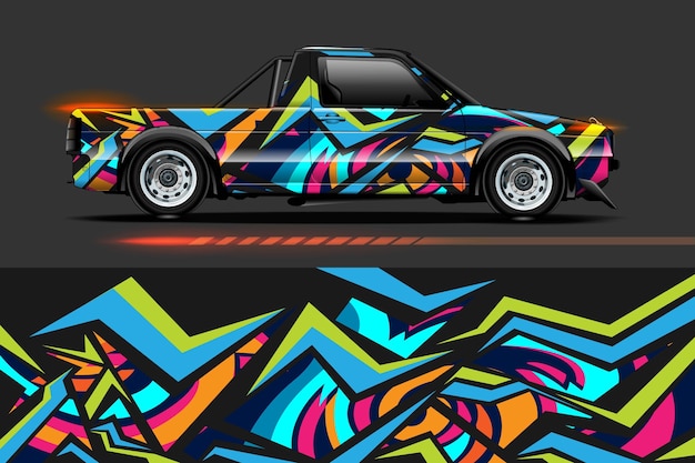 Abstracte geometrische Racing achtergrond voor vinyl wrap en sticker