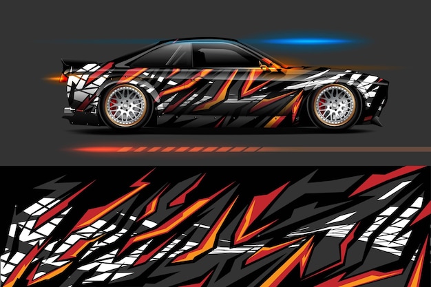 Abstracte geometrische Racing achtergrond voor vinyl wrap en sticker