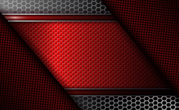 Abstracte geometrische rode achtergrond met silhouet van een textuurframe met hoeken