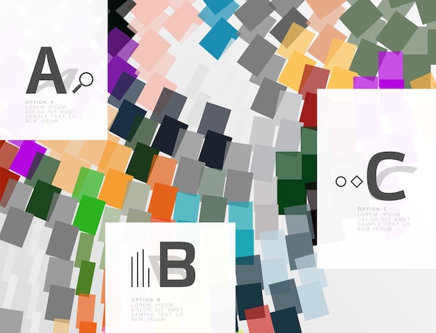 Abstracte geometrische textuur met infographic opties Vector sjabloon achtergrond voor print workflow layout diagram nummeropties of webdesign banner