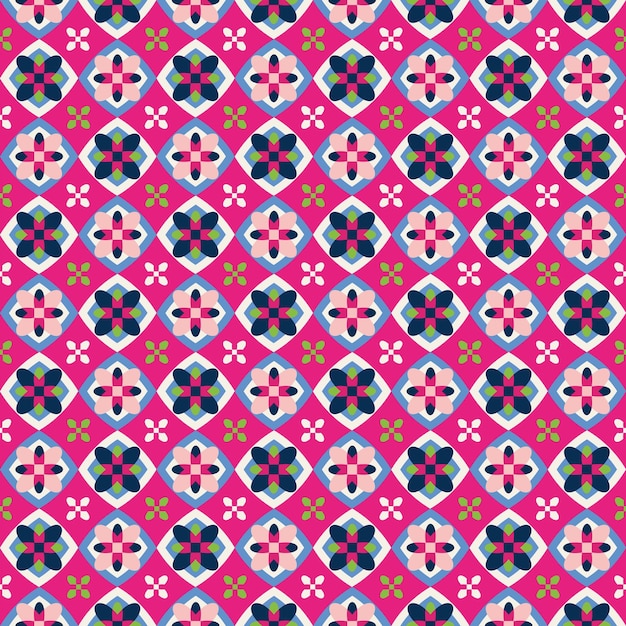 Abstracte geometrische vormen naadloze vector patroon hypnotische psychedelische retro vierkanten azulejos