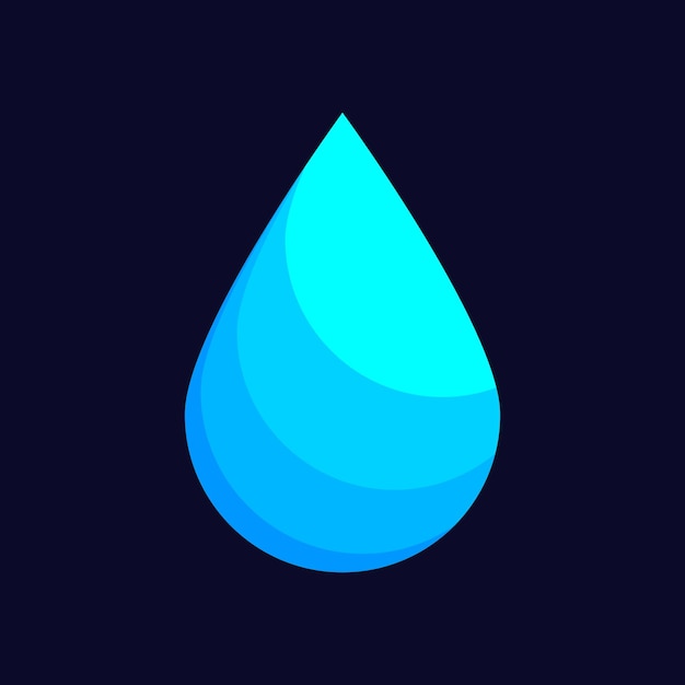 Vector abstracte geometrische waterdruppel ontwerp logo icoon of achtergrond