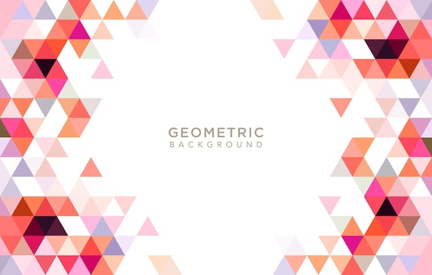 Vector abstracte geometrische witte achtergrond met driehoeksvormen