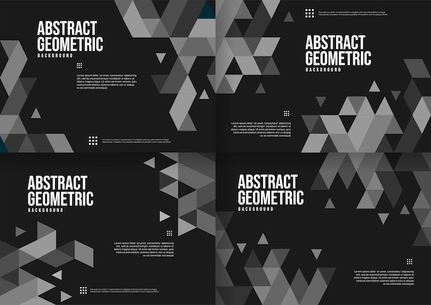 abstracte geometrische zwart-witte achtergrondomslag