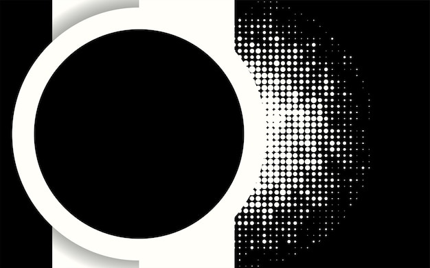 Abstracte geometrische zwart-witte cirkel
