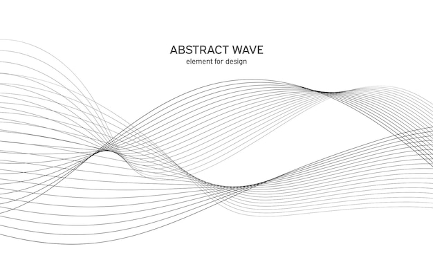 Abstracte gestileerde lijngolf