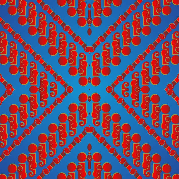 Abstracte gestructureerde naadloze achtergrond in blauwe en rode kleuren