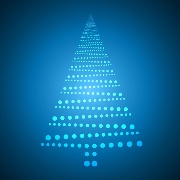 Abstracte glanzende kerstboom. EPS 10 vectorillustratie, transparantie en gebruikte hellingen