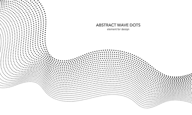 Abstracte golf gestippelde element voor ontwerp gestileerde lijn met stip op kunst achtergrond golven bereik
