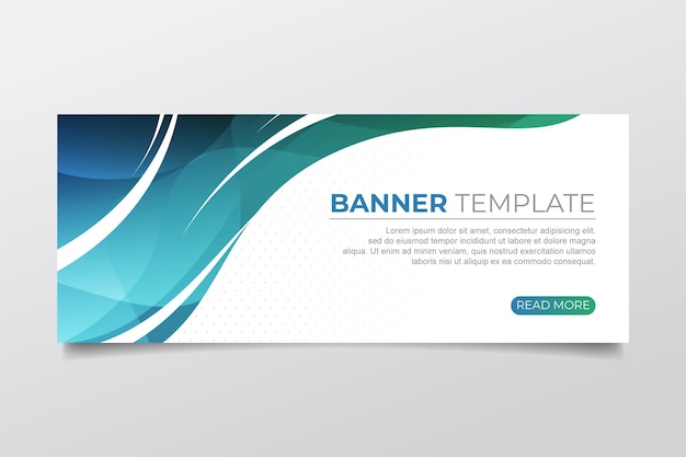 Abstracte golfbanner met kleurrijk ontwerp