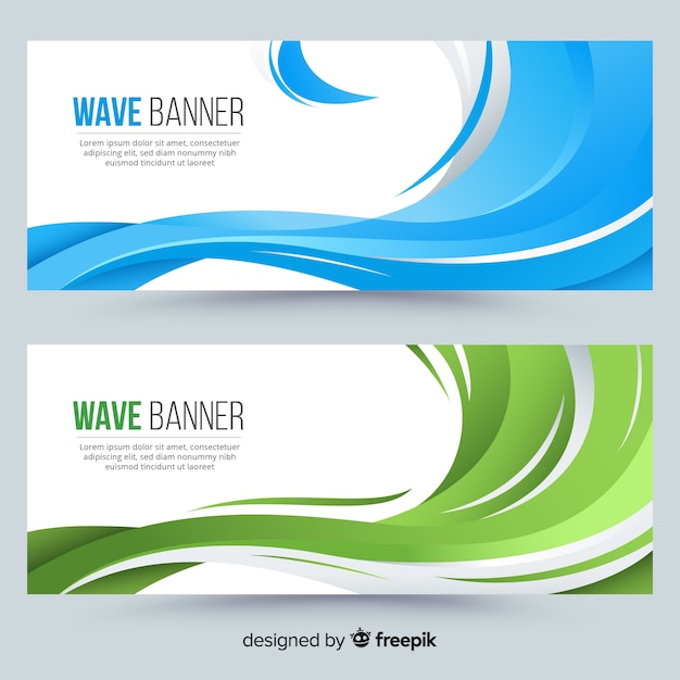 Abstracte golvenbanners