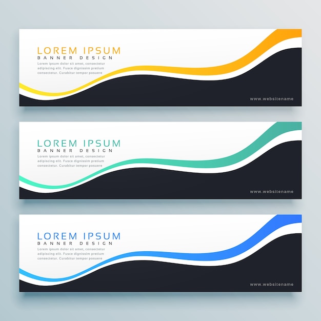 Abstracte golvende banner ontwerp achtergrond. Website header concept