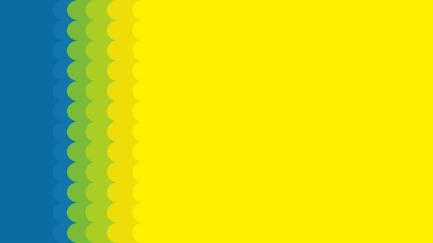 Abstracte golvende gele groene en blauwe illustratie als achtergrond