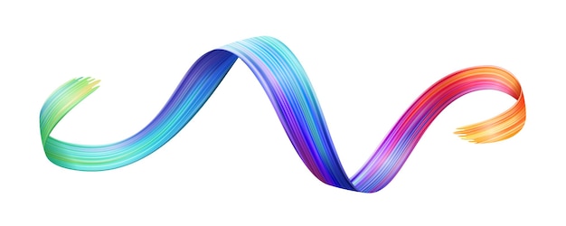 Abstracte golvende penseelstreek of kleurrijke uitstrijkjes