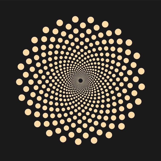 Abstracte gouden gestippelde vorm vector ontwerpelement