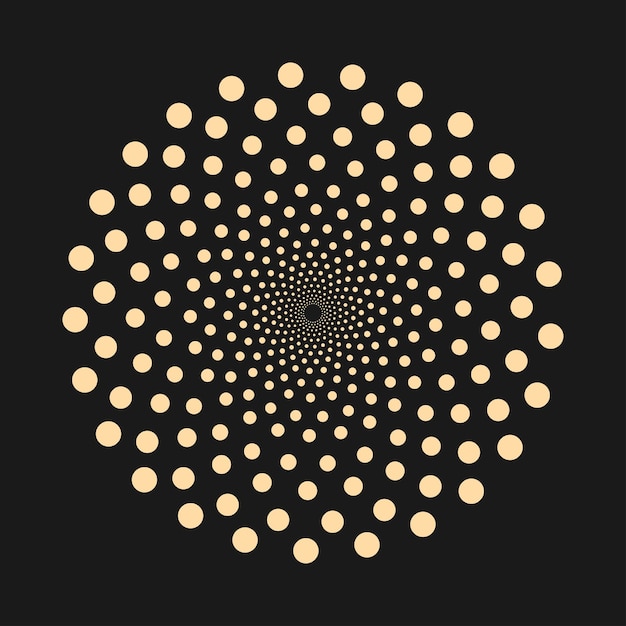 Abstracte gouden gestippelde vorm vector ontwerpelement