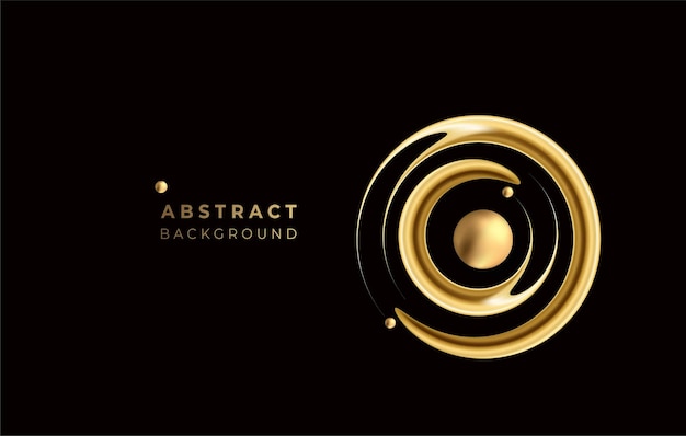 Abstracte gouden gloeiende glanzende cirkel lijnen effect vector achtergrond. gebruik voor modern design, dekking, poster, sjabloon, brochure, ingericht, flyer, banner.