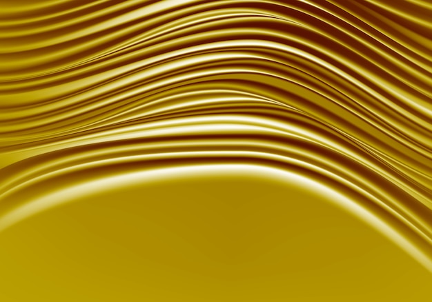 Abstracte gouden satijnen golfluxe